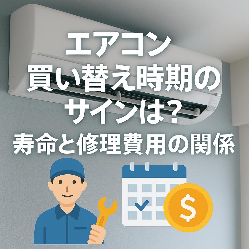 エアコン買い替え時期のサインは？寿命と修理費用の関係