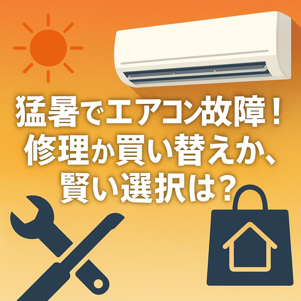 猛暑でエアコン故障！修理か買い替えか、賢い選択は？